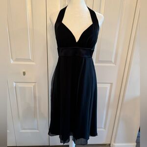 Black silk cocktail dress
